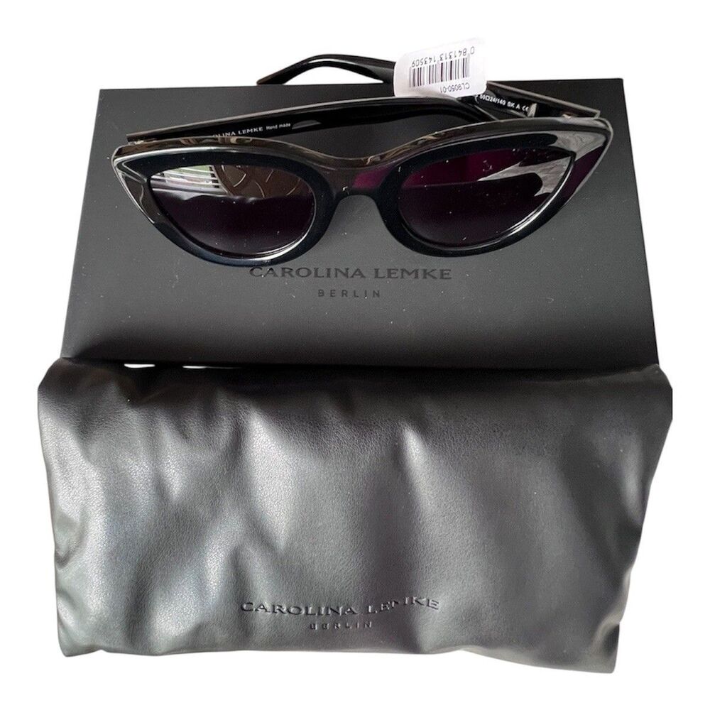 Carolina Lemke Berlin Designer Sunglasses Cat Eye Shape With Case New